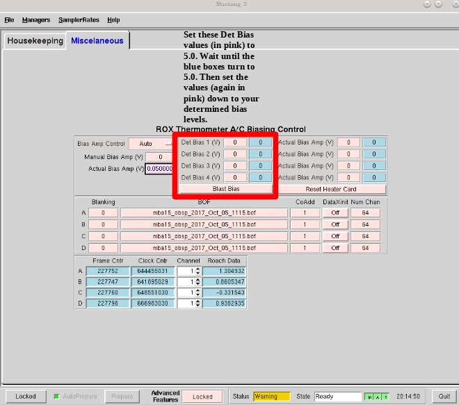 setting determined bias, detbias